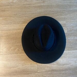 black boho floppy sun hat